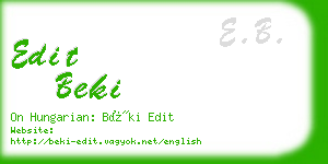 edit beki business card
